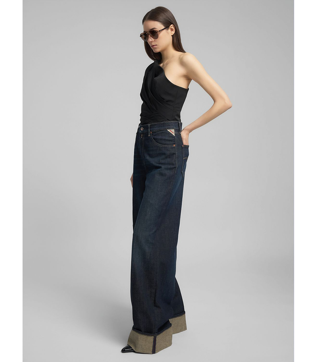 ワイドレッグNALAJA インディゴストレッチデニム｜REPLAY